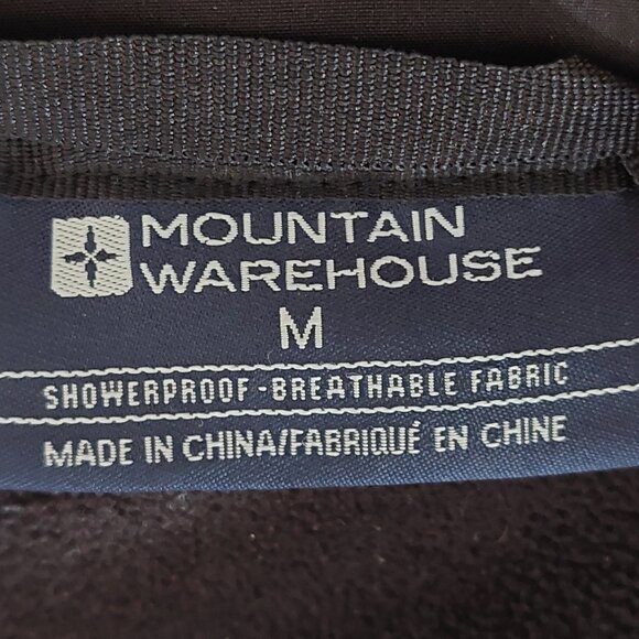 Mountain Warehouse Showerproof Black Zipped Jacket Black Men's Medium - Picture 11 of 15